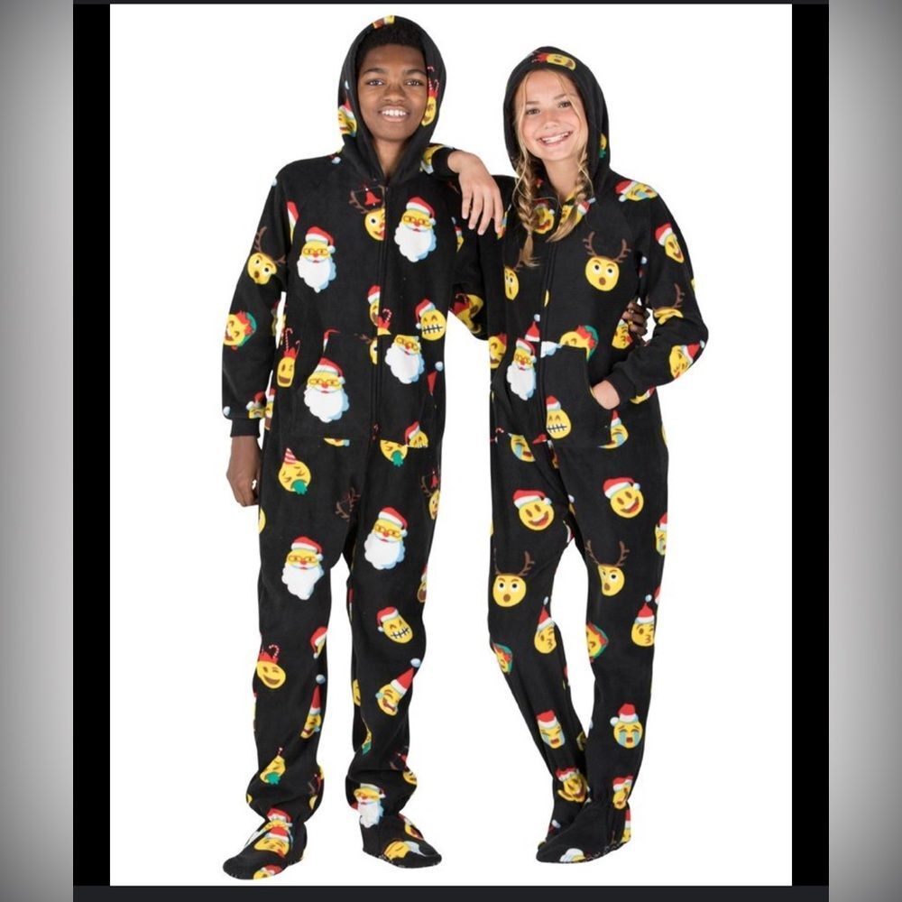 Footed pajamas unisex youth Sz L